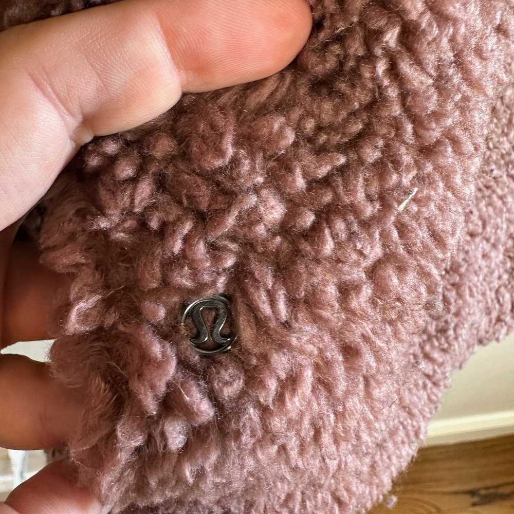 Lululemon Warmth Restore Long Pullover Smoky Topaz Sherpa Funnel Neck Size 6 - Picture 6 of 10